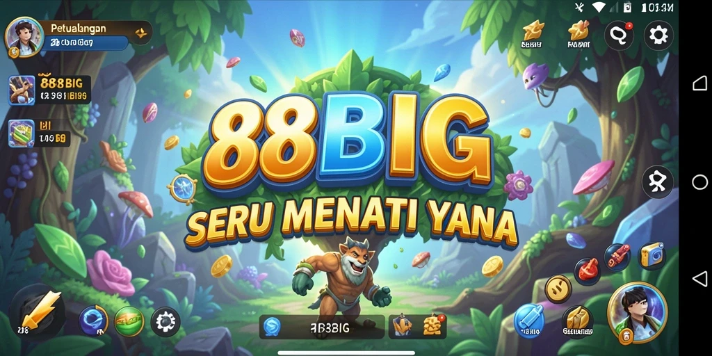 Screenshot gameplay <strong>88BIG</strong> menampilkan karakter menjelajahi dunia petualangan.