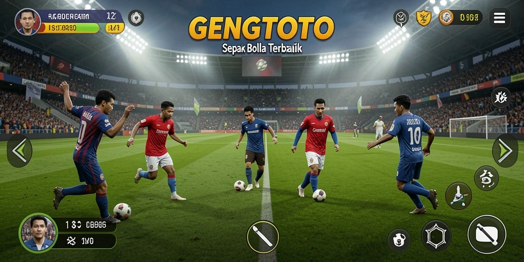 Gameplay GENGTOTO yang menegangkan dengan aksi sepak bola langsung.