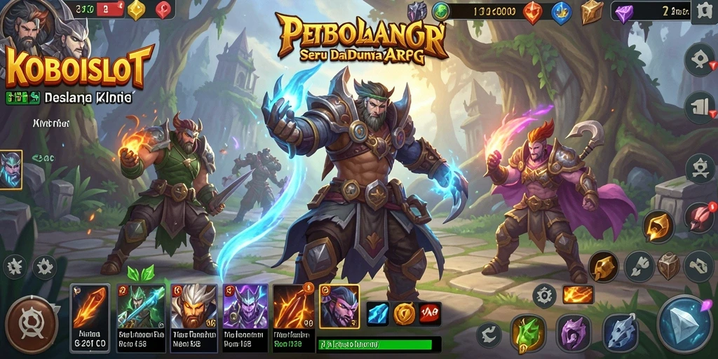 Screenshot menampilkan aksi seru dalam permainan ARPG KOBOISLOT.