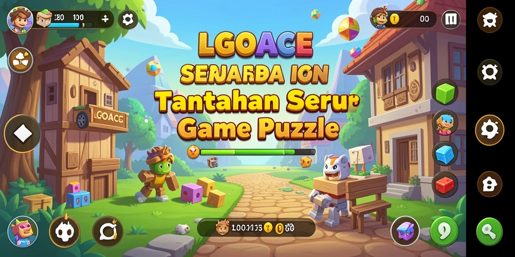 Screenshot utama LGOACE menampilkan gameplay seru dan menantang dalam permainan puzzle.