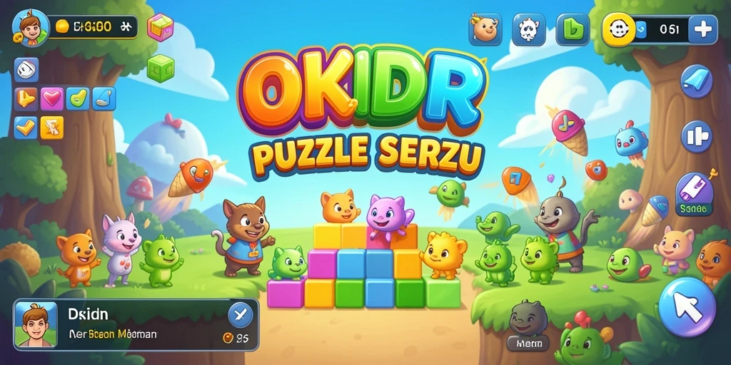 Screenshot menunjukkan gameplay seru saat menyelesaikan puzzle di OKIDR.