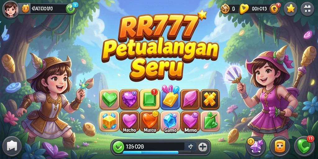 Gameplay Match-3 yang seru dan menantang dari RR777.
