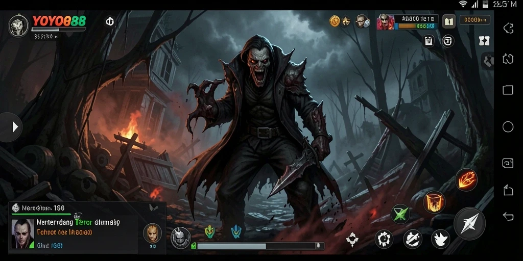 Tampilan intens dari gameplay <strong>YOYO88</strong> yang penuh dengan teror dan ketegangan.